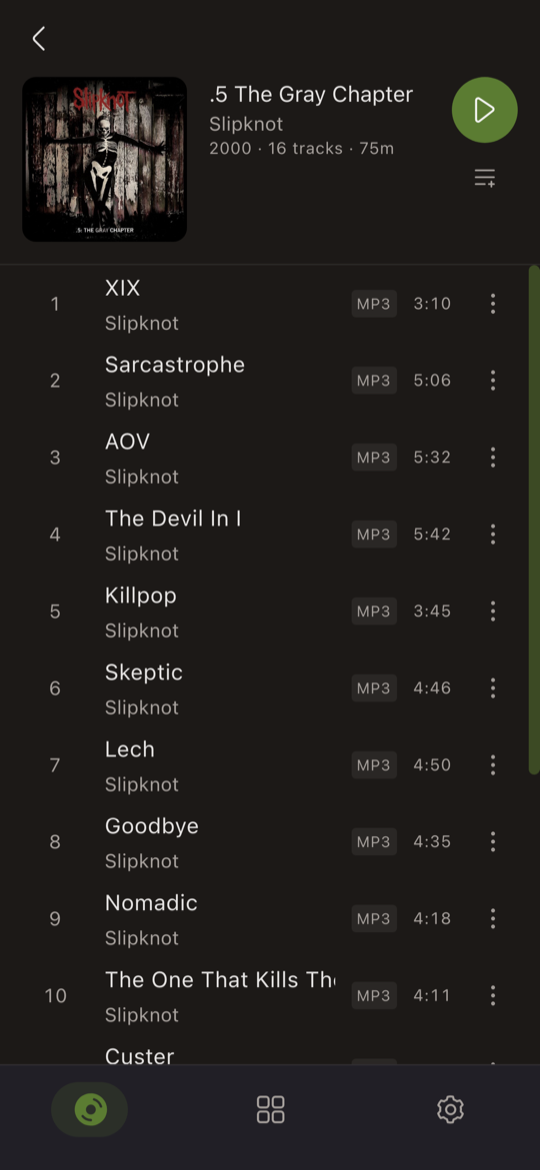 Web app album detail